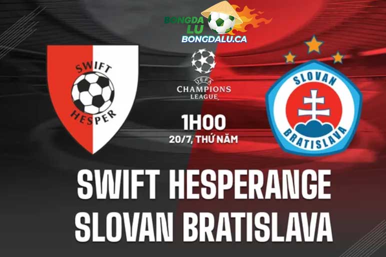 Nhận định Swift Hesperange vs Slovan Bratislava Champions League 2023/24